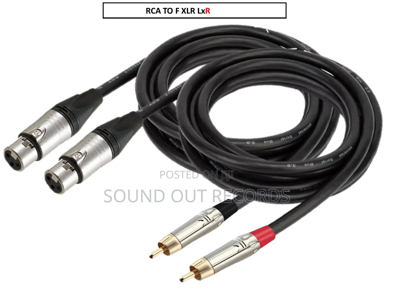 1pair Studio Quality Male RCA to RCA/XLR/TS Cables