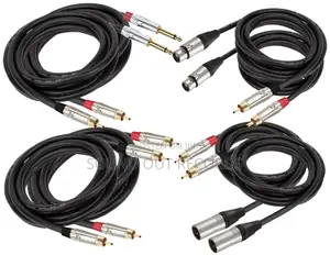 1pair Studio Quality Male RCA to RCA/XLR/TS Cables