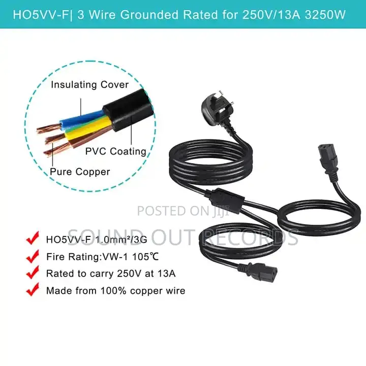 Home Used 2in1 Power Cable Cord
