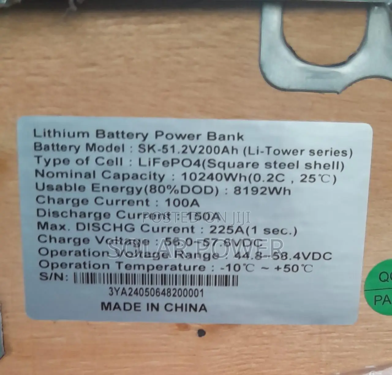 Lithium Battery 51.2v300ah Mega Promo