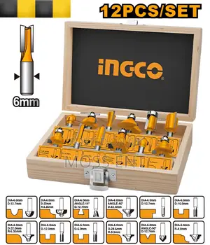 12pcs Router Bits Set 6mm - Akrt1201