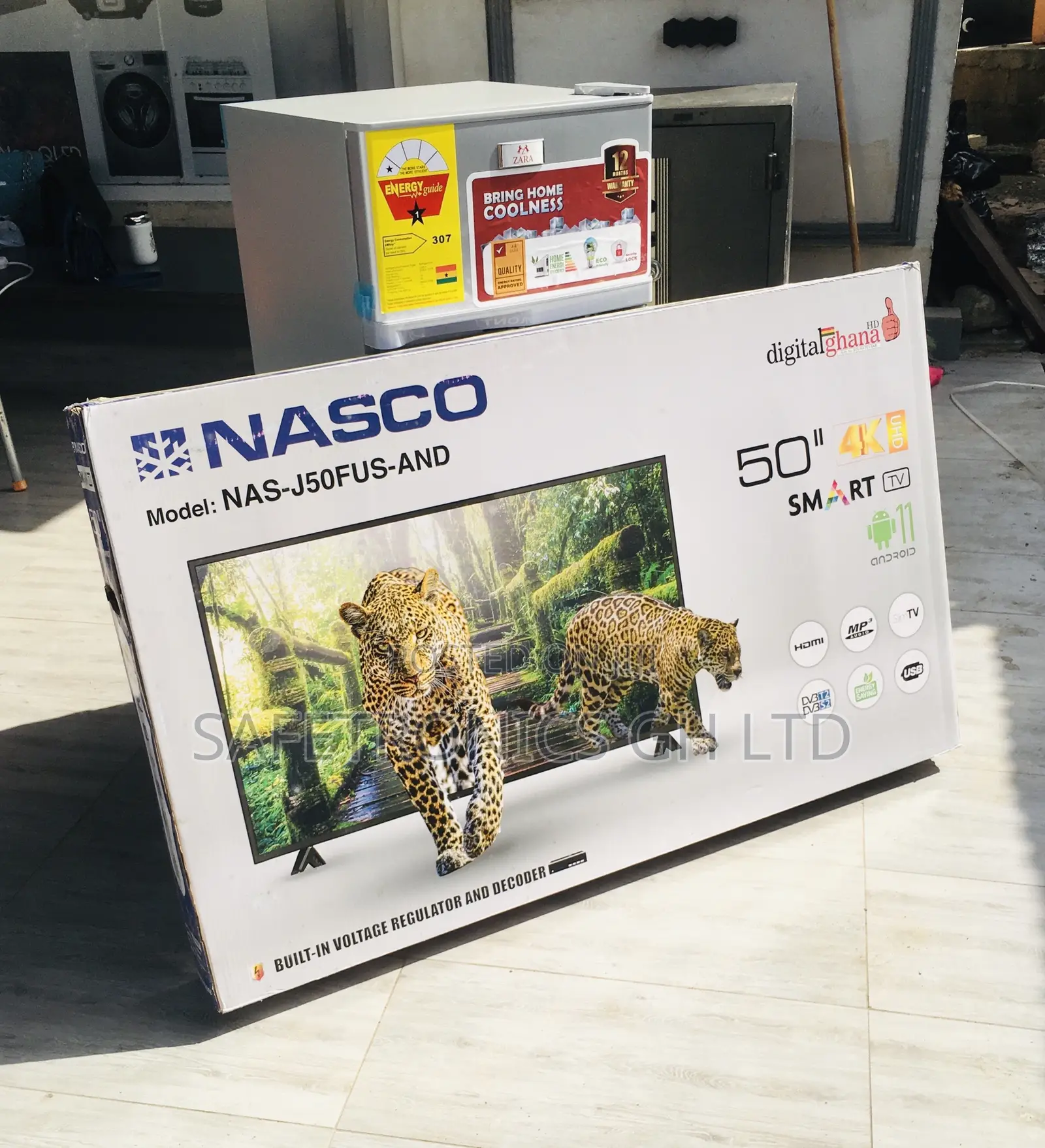 Sealed  Nasco 50 Inch (Black) Led Quality Tv 