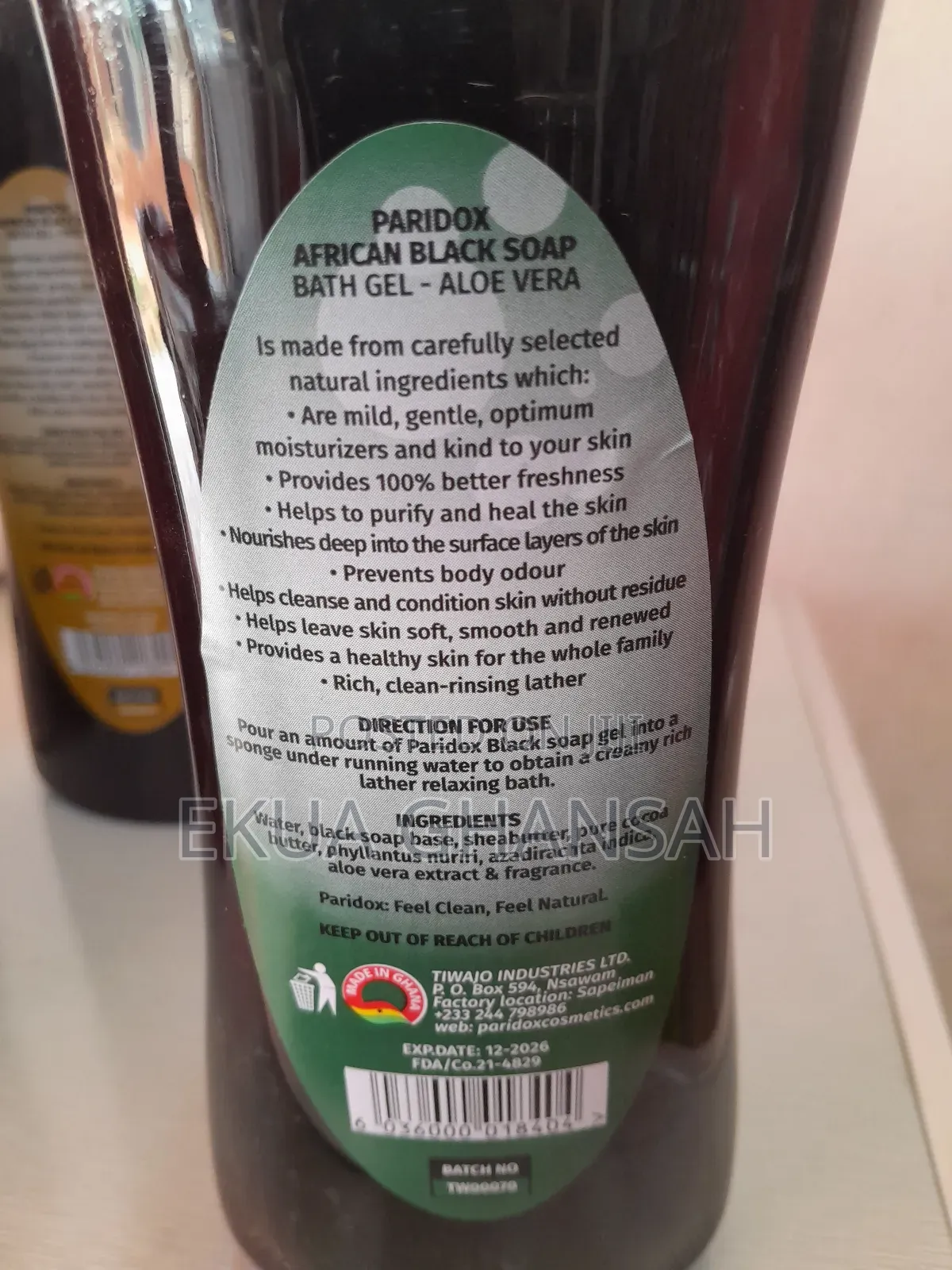 Paridox Aloe Vera Black Soap Paste