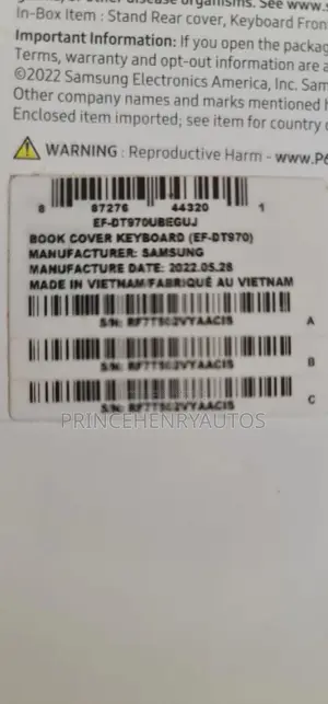 Samsung Tab S7+/ S8 + Book Cover Keyboard - EF-DT970UBEGUJ