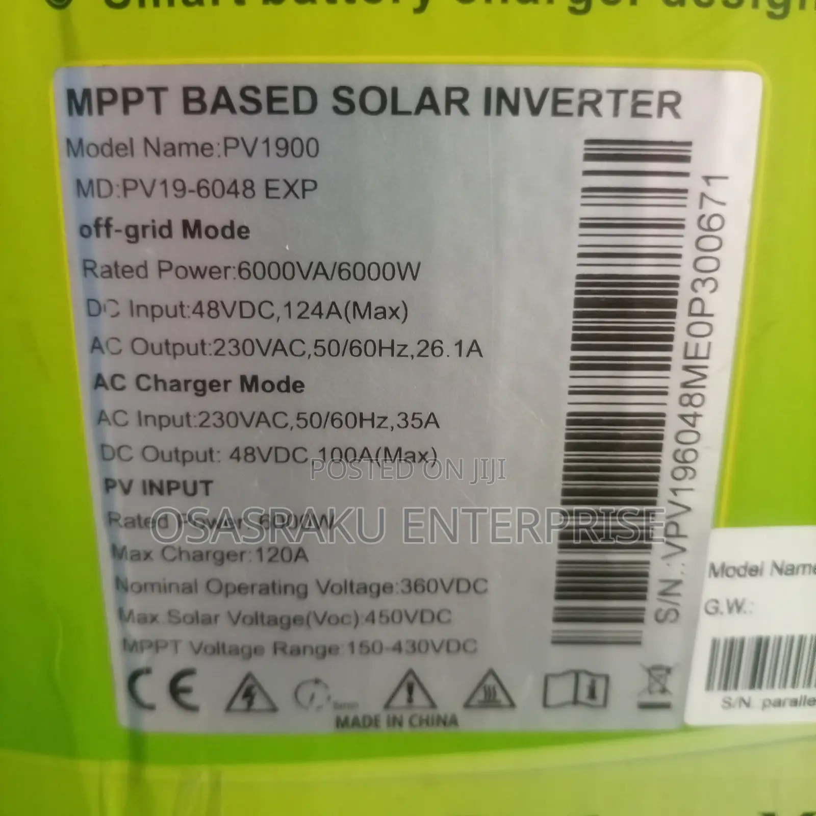 48v (450voc) 6000w Must Hybrid Inverter