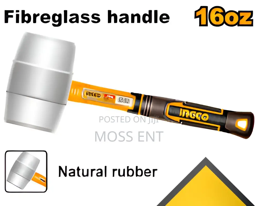 Rubber Hammer 16oz 450g White - Hruh8916
