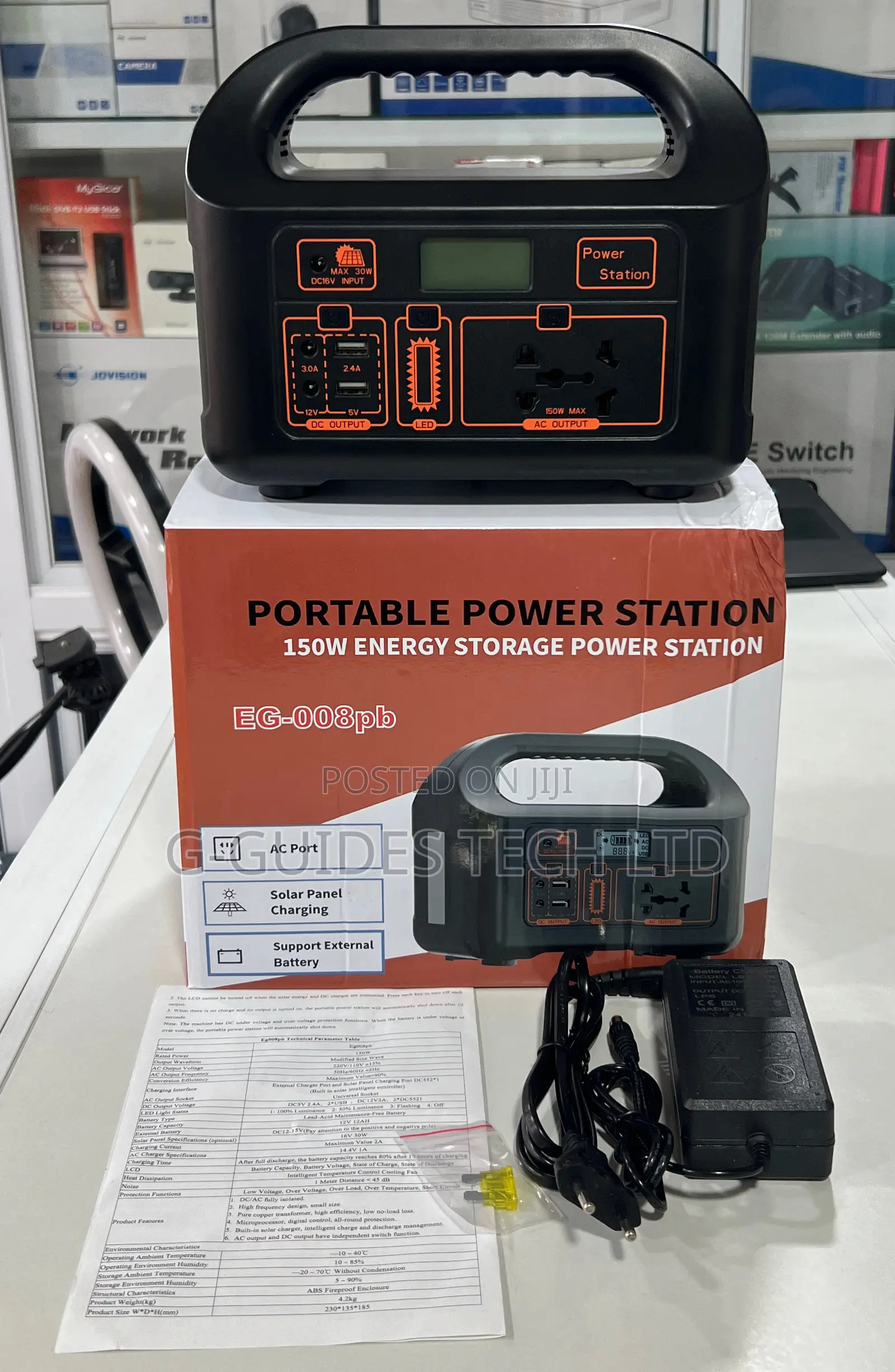150w Multi-Function Portable Power Station (Eg-008pb)