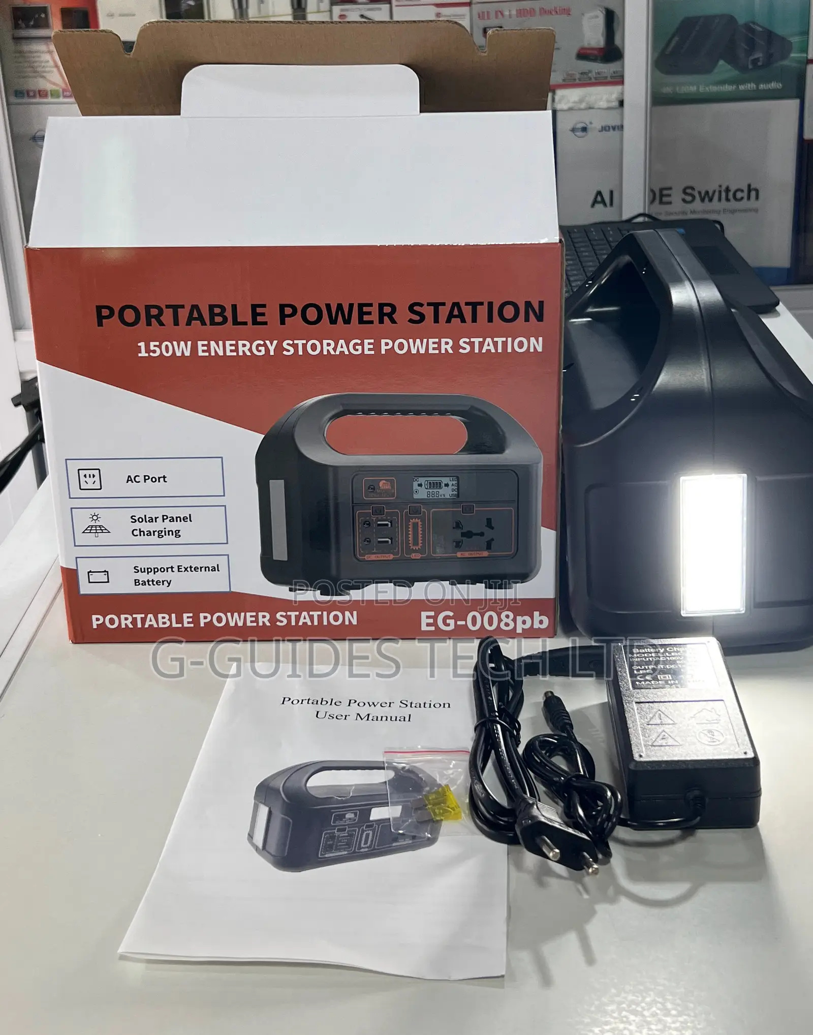 150w Multi-Function Portable Power Station (Eg-008pb)