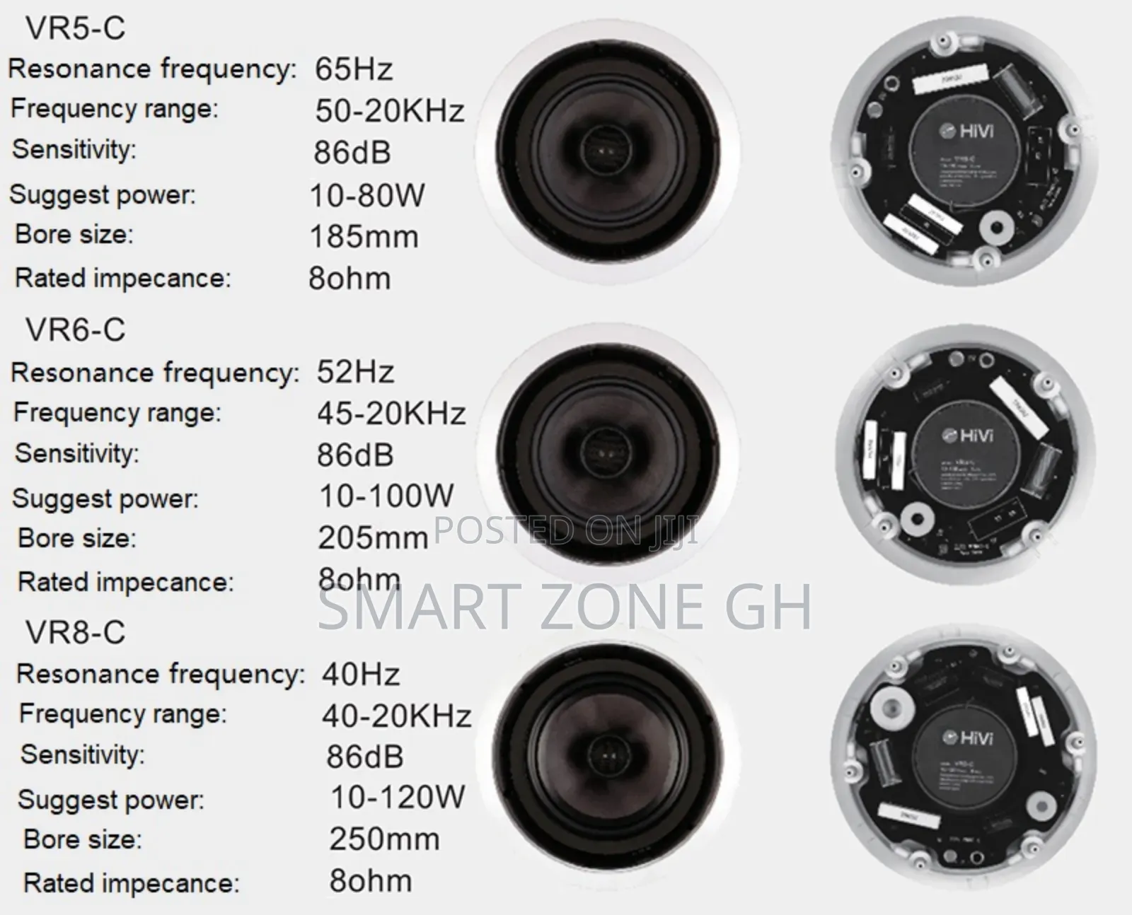 6 Inch Hivi VX5-C Acoustic in-Ceiling Speaker