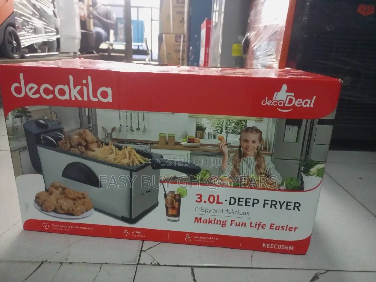 Decakila 3.0 Liters Super Fastest Deep Fryer 2000watts