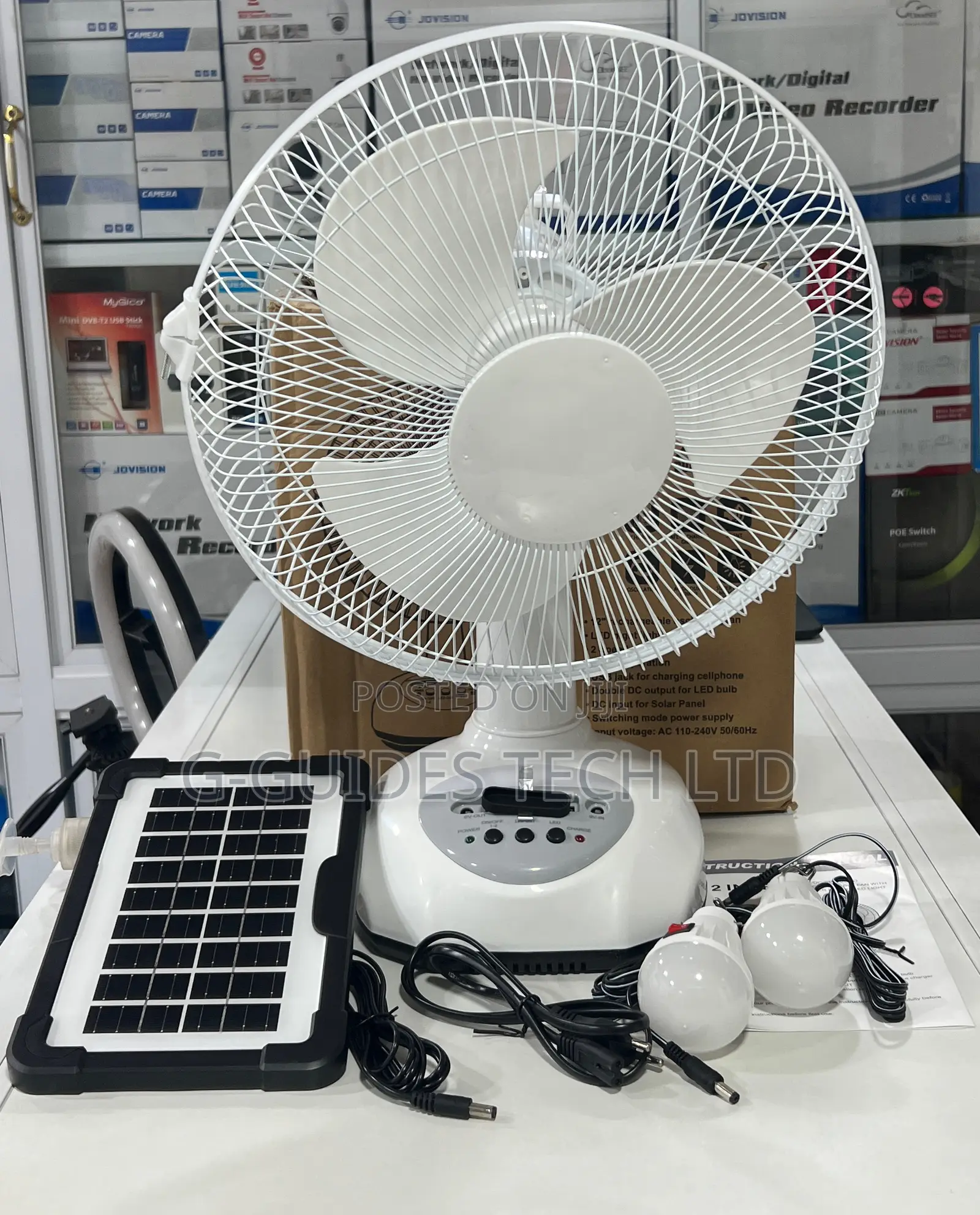 Solar Rechargeable Fan Ac/Dc, Rechargeable Oscillating Fan