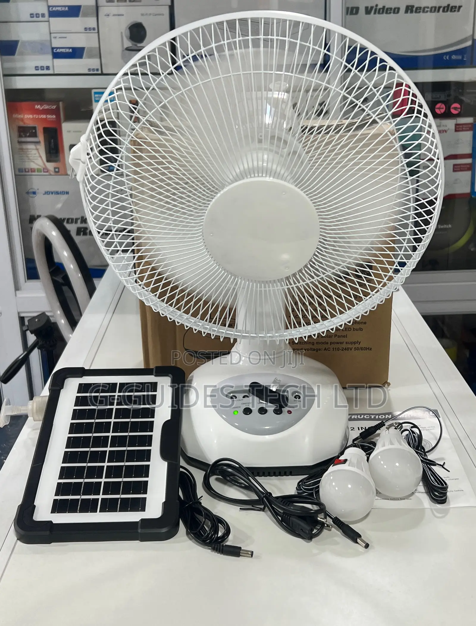 Solar Rechargeable Fan Ac/Dc, Rechargeable Oscillating Fan