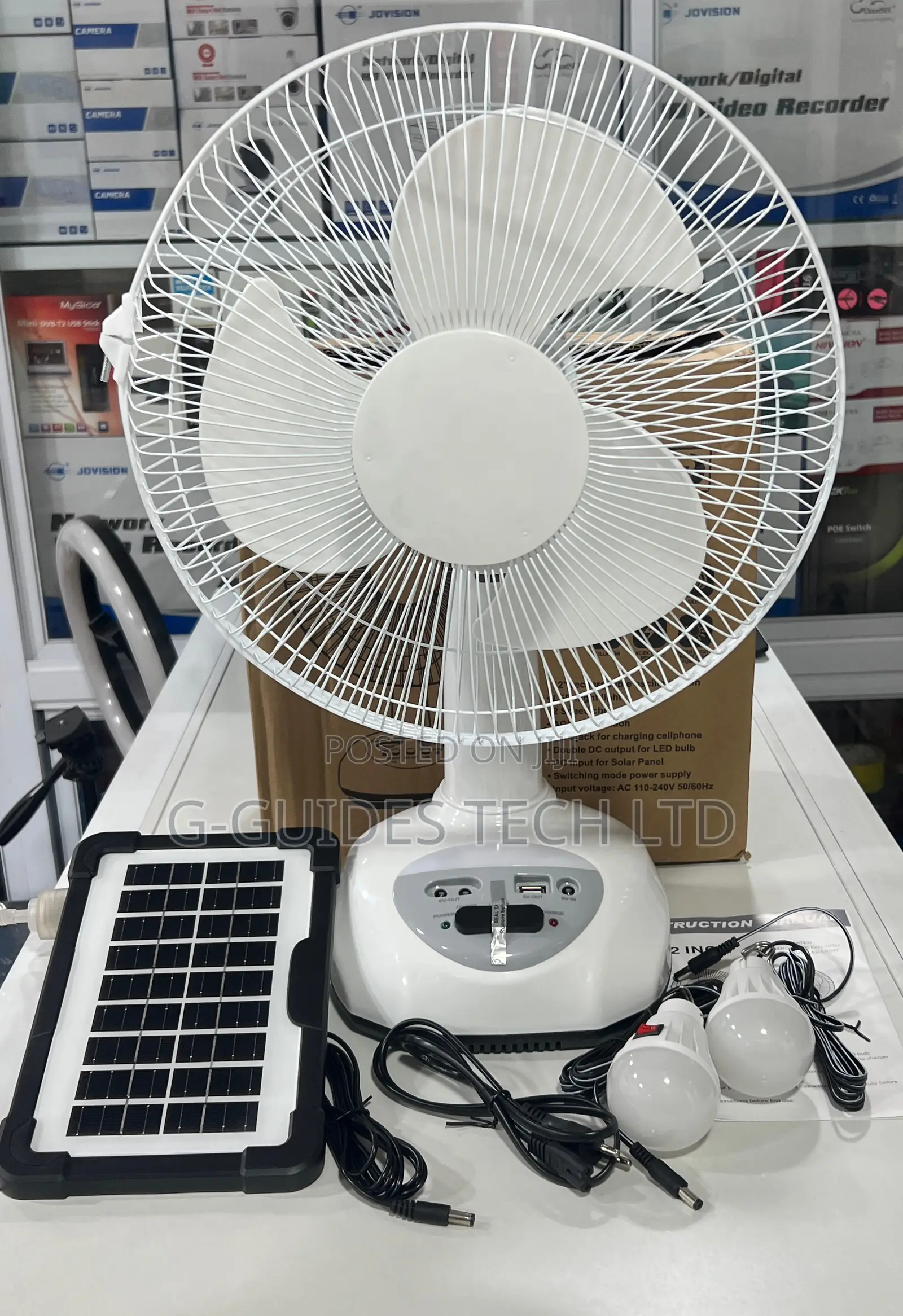 Solar Rechargeable Fan Ac/Dc, Rechargeable Oscillating Fan