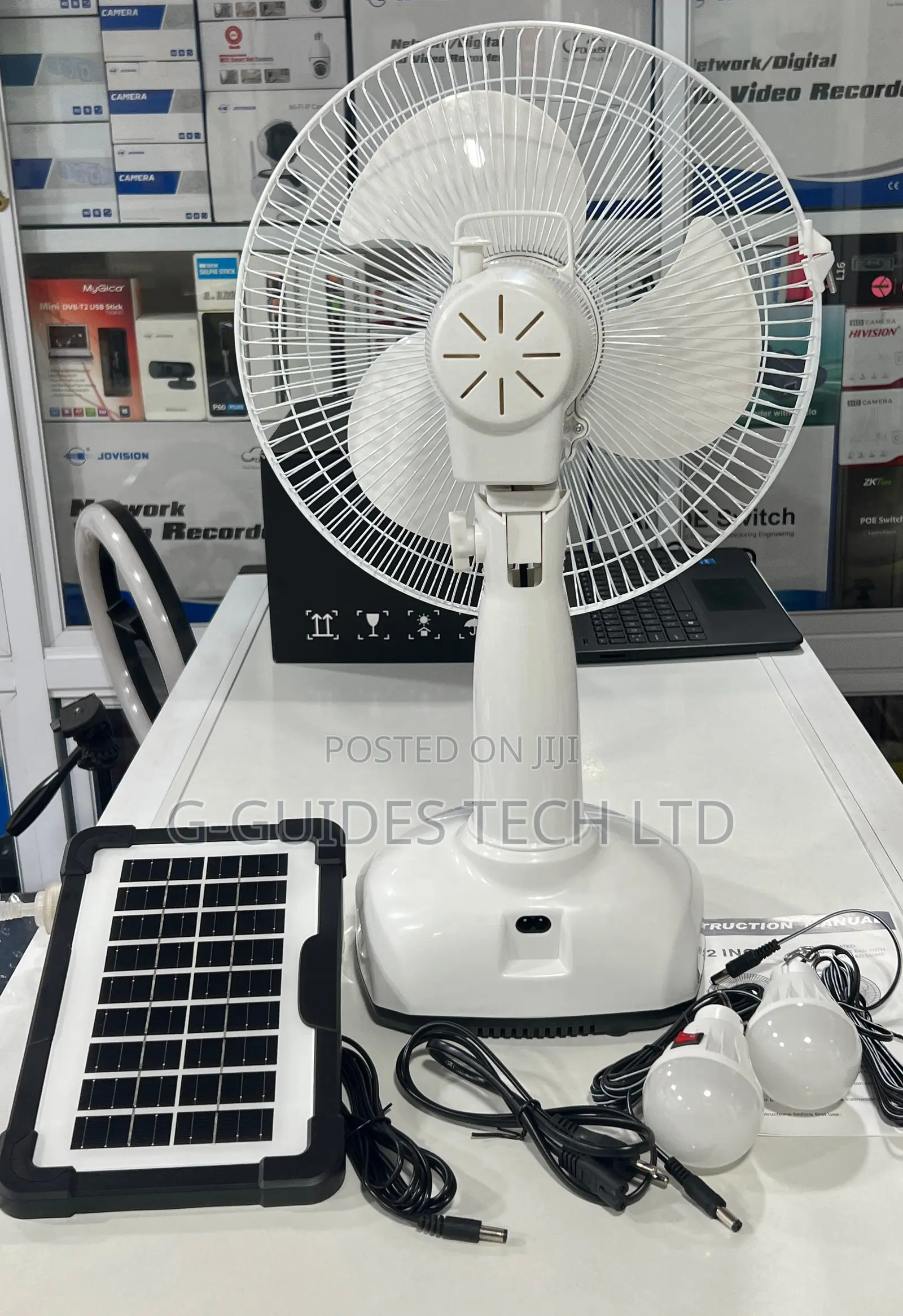 Solar Rechargeable Fan Ac/Dc, Rechargeable Oscillating Fan