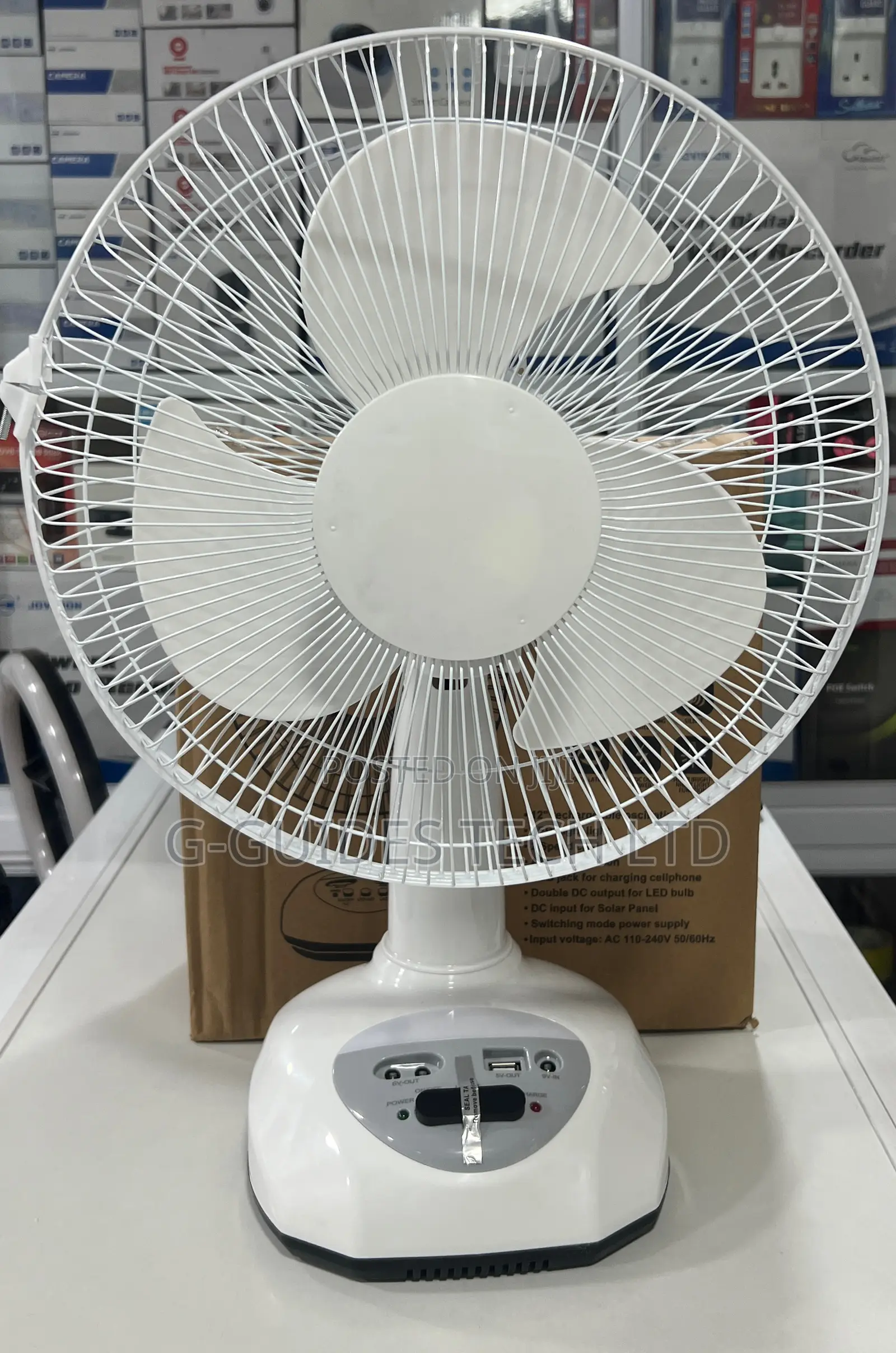 Solar Rechargeable Fan Ac/Dc, Rechargeable Oscillating Fan