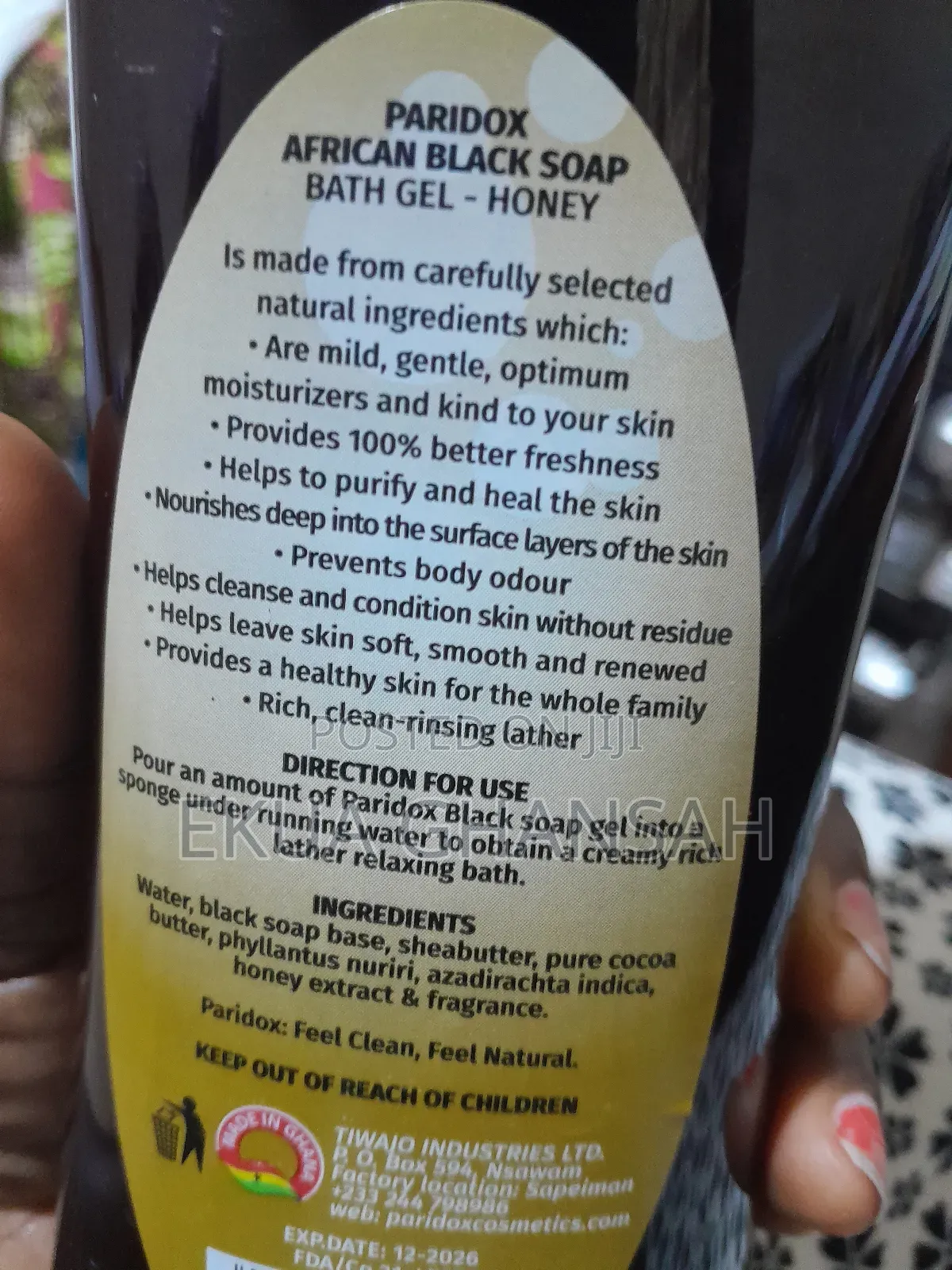 Paridox Black Soap Bath Gel With Honey