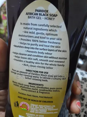 Paridox Black Soap Bath Gel With Honey