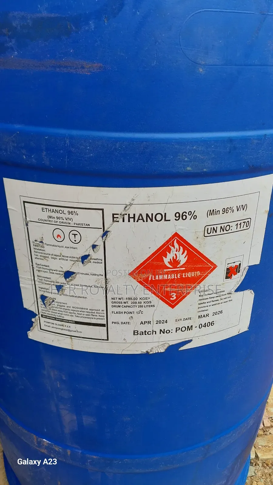 Ethanol 250 Liter