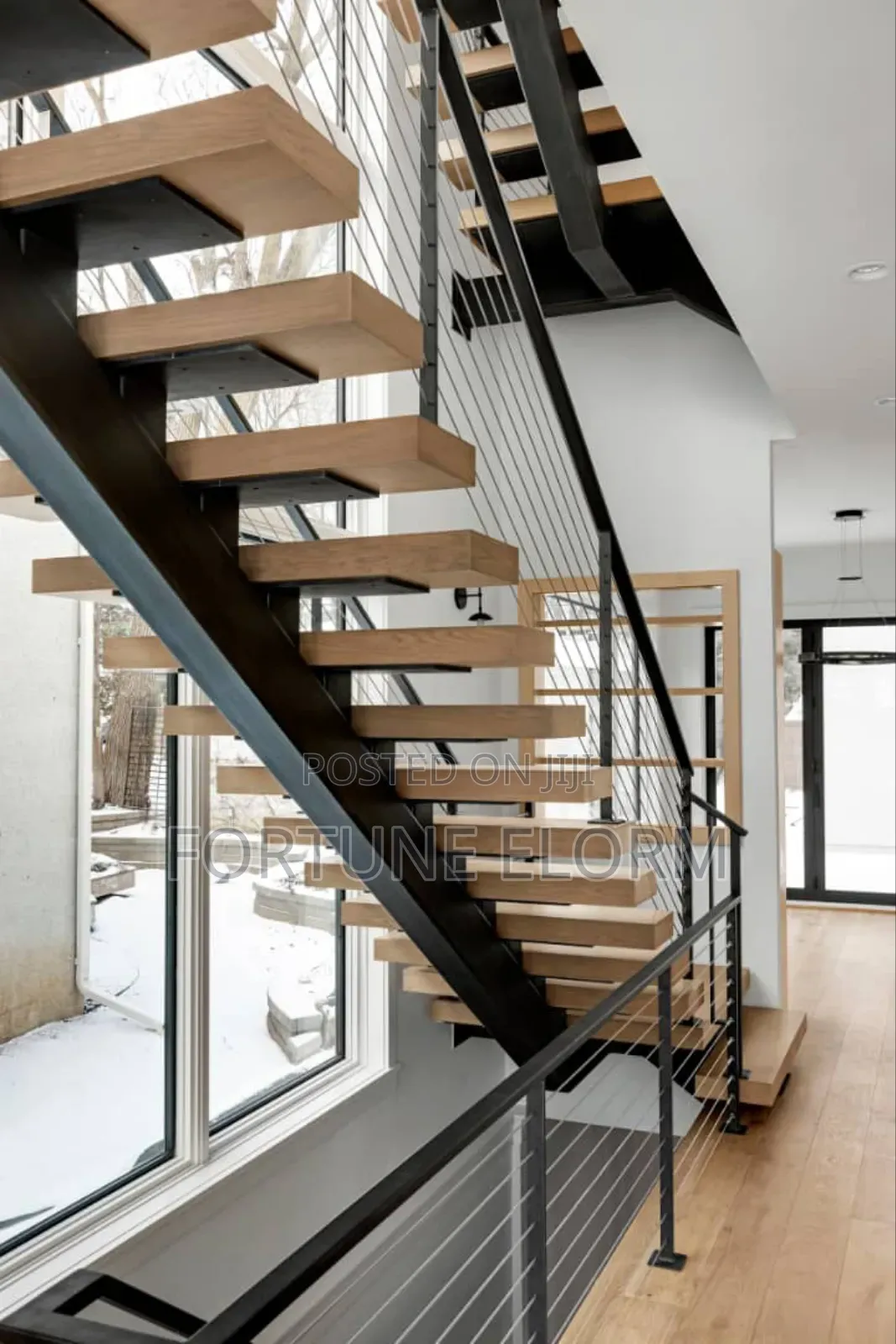 Wooden Cantilever Stairs