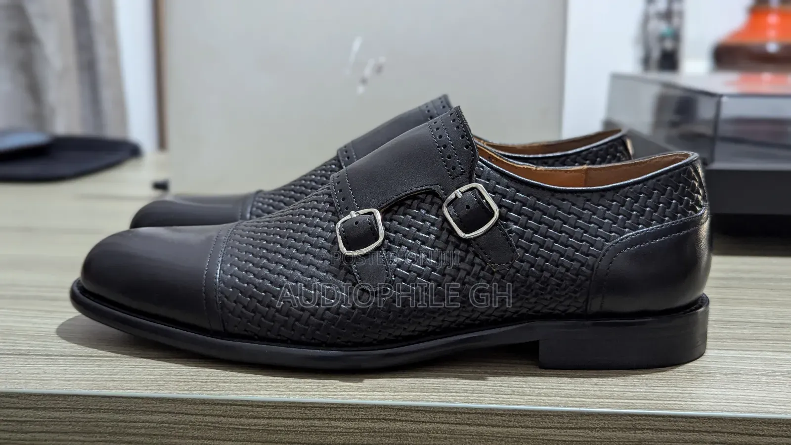 Premium Double Strap Leather Monk Shoes
