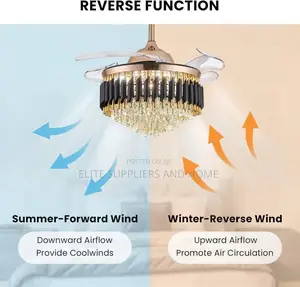 Crystal Ceiling Light With Fan/Fandelier(Grade A)