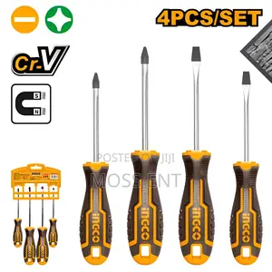 4 PCS Screwdriver Set Rubber Handle - Hksd0428