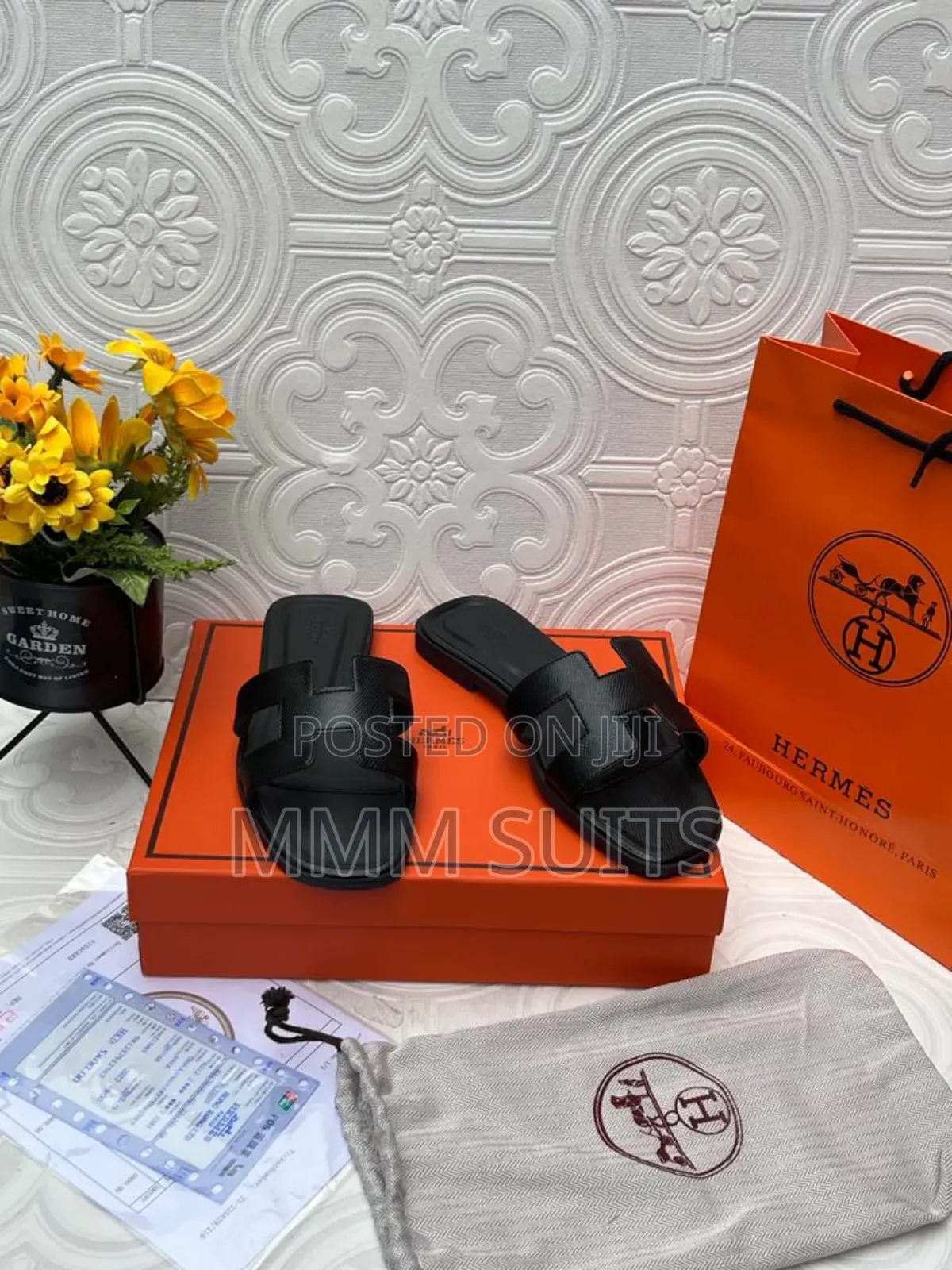 Quality Ladies Hermes Slippers Fresh in Box