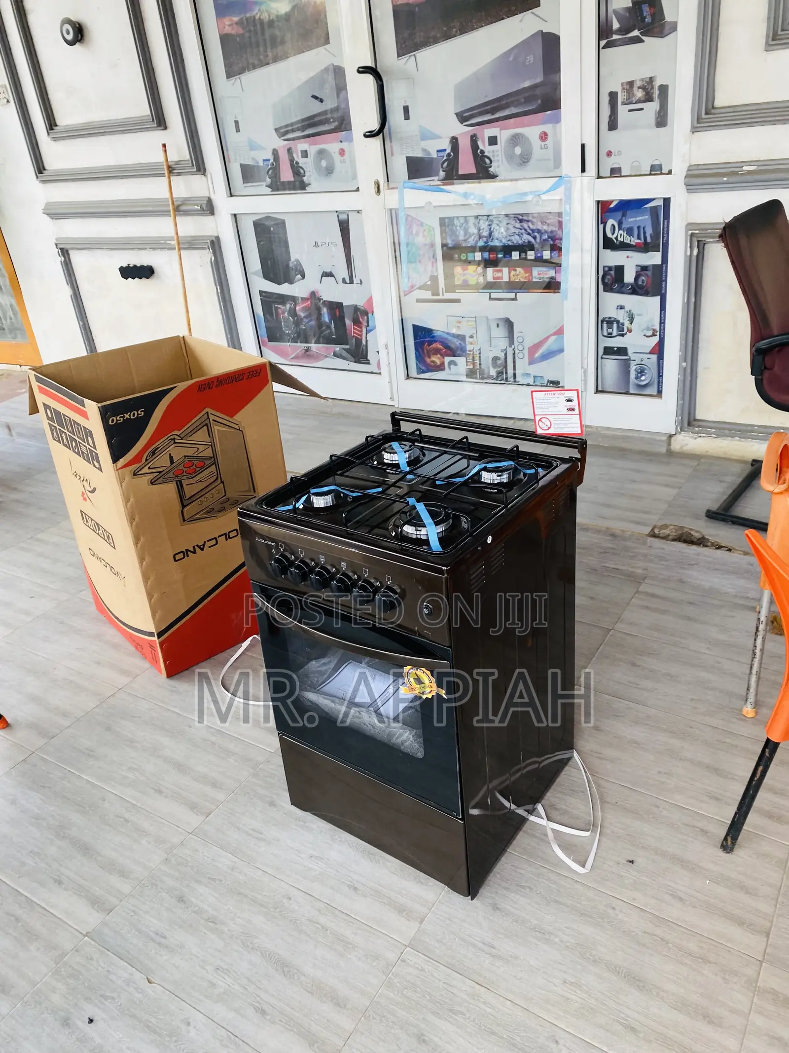 Gas Oven Volcano 50x50 4 Cooker(Black).