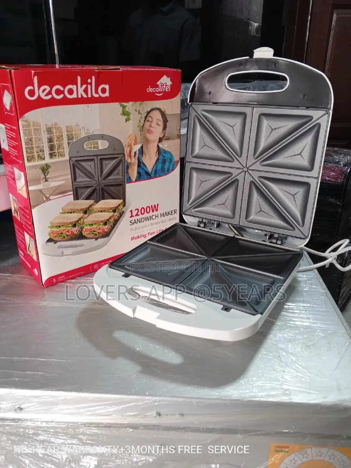 Decakila Sandwich Maker Sandwich Maker 1200W Affordable