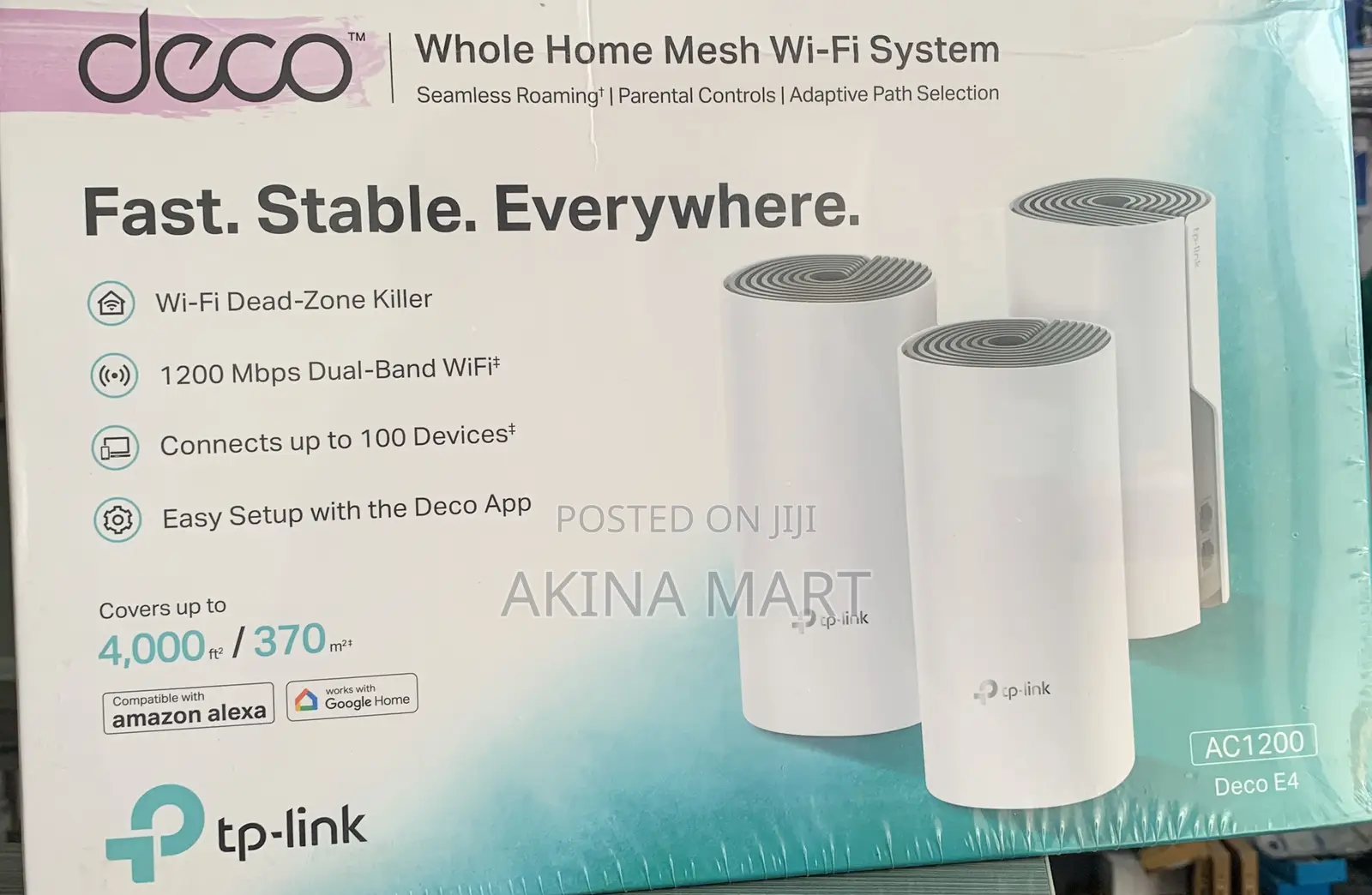 Tp-Link Deco E4 Home Mesh Wi-Fi System (3 Pack)