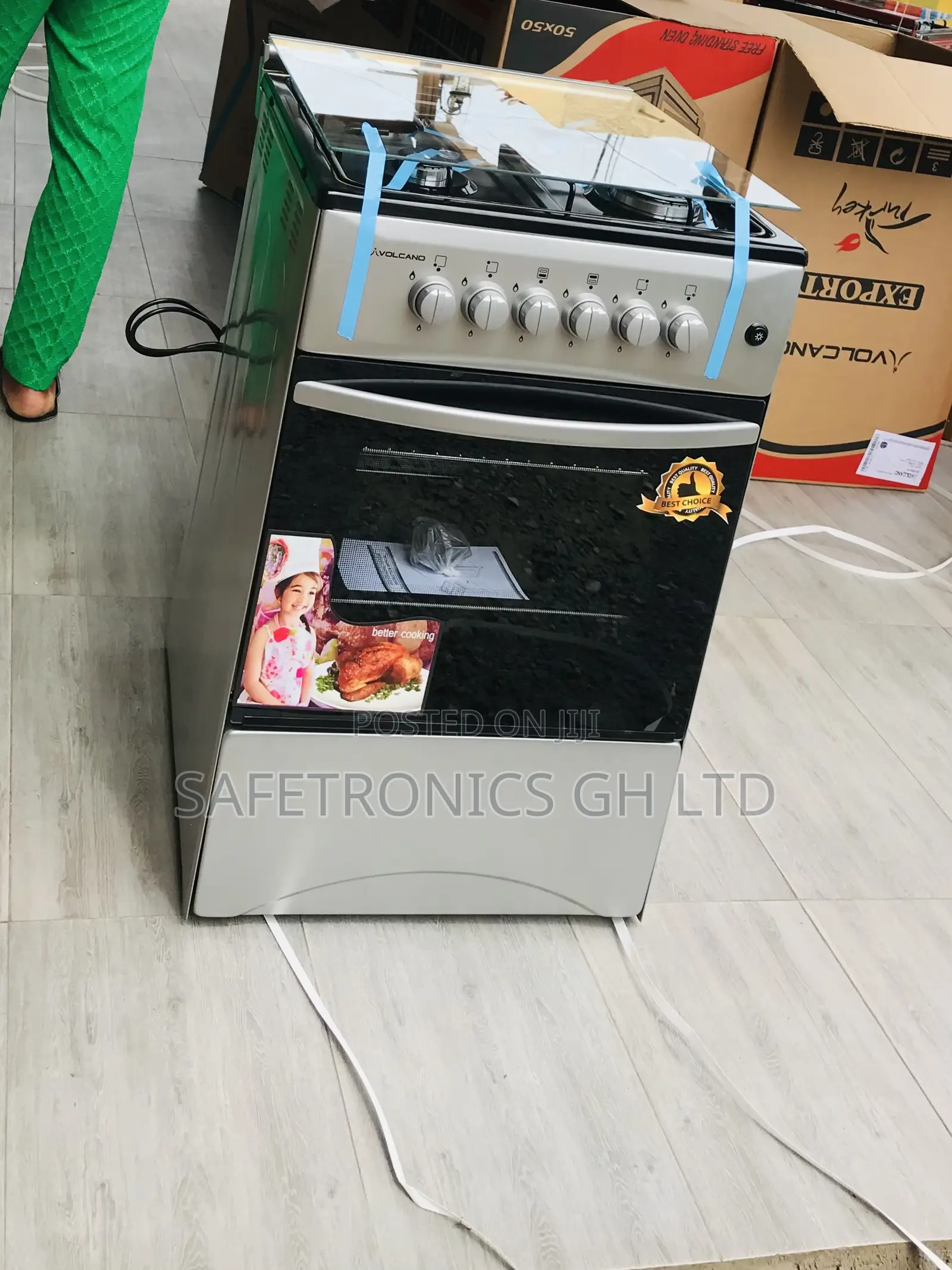 4 Gas Cooker Oven/Grill Volcano 50by50 (Gray)