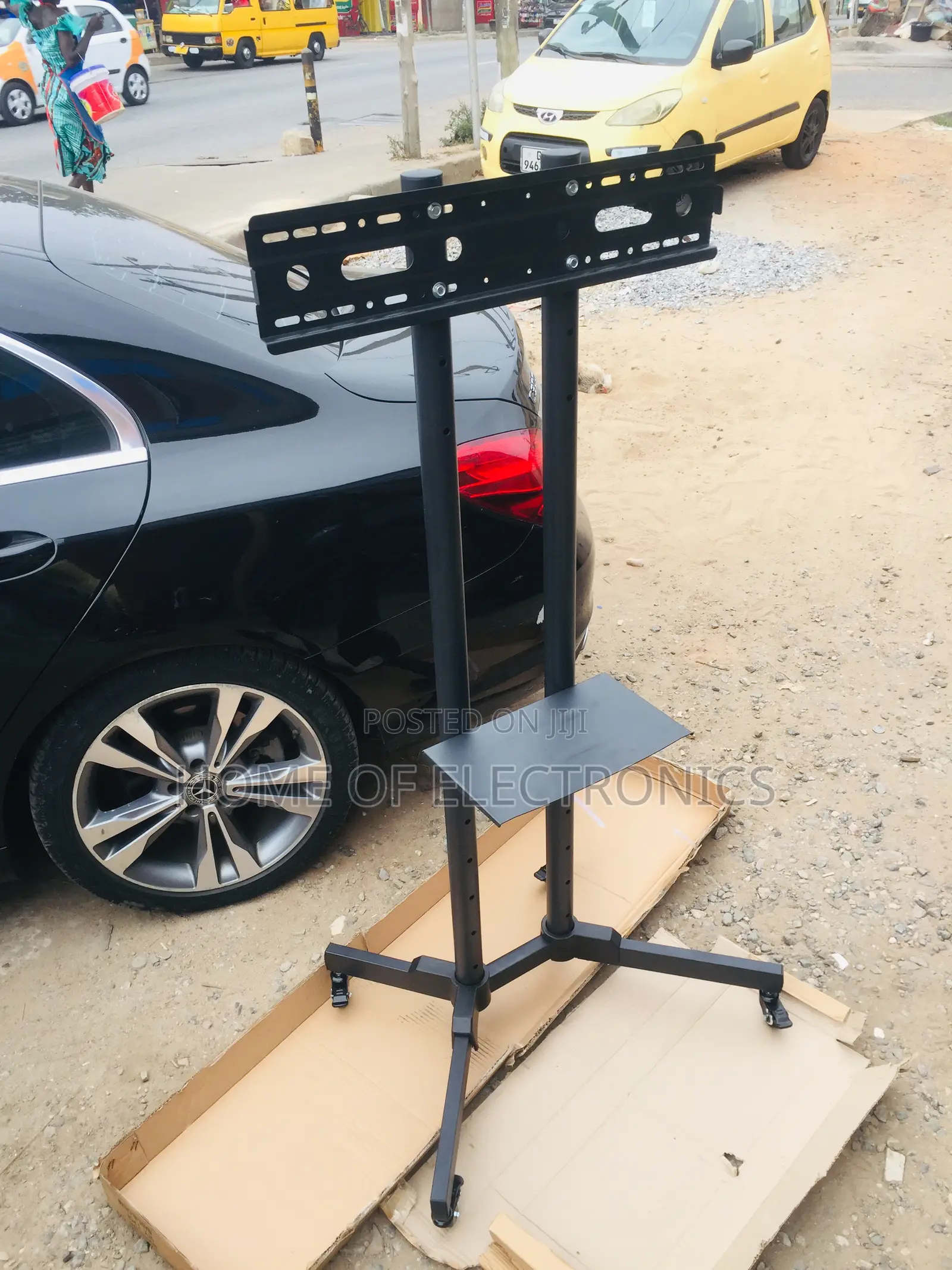 With Shelf Movable Trolley TV Stand + Wheels(32-70)