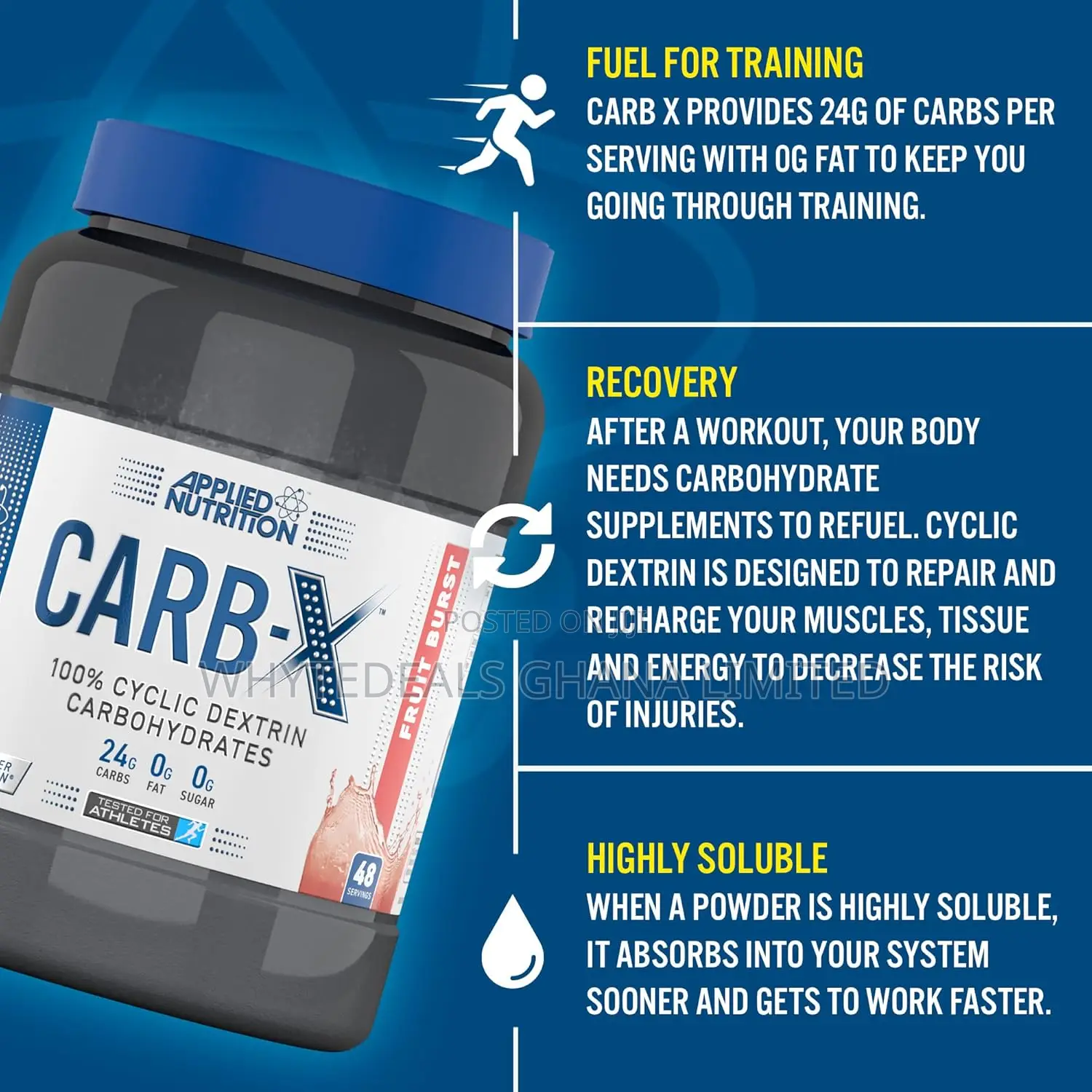 Applied Nutrition Carb X-Carbohydrates, Fuel Energy+Recovery