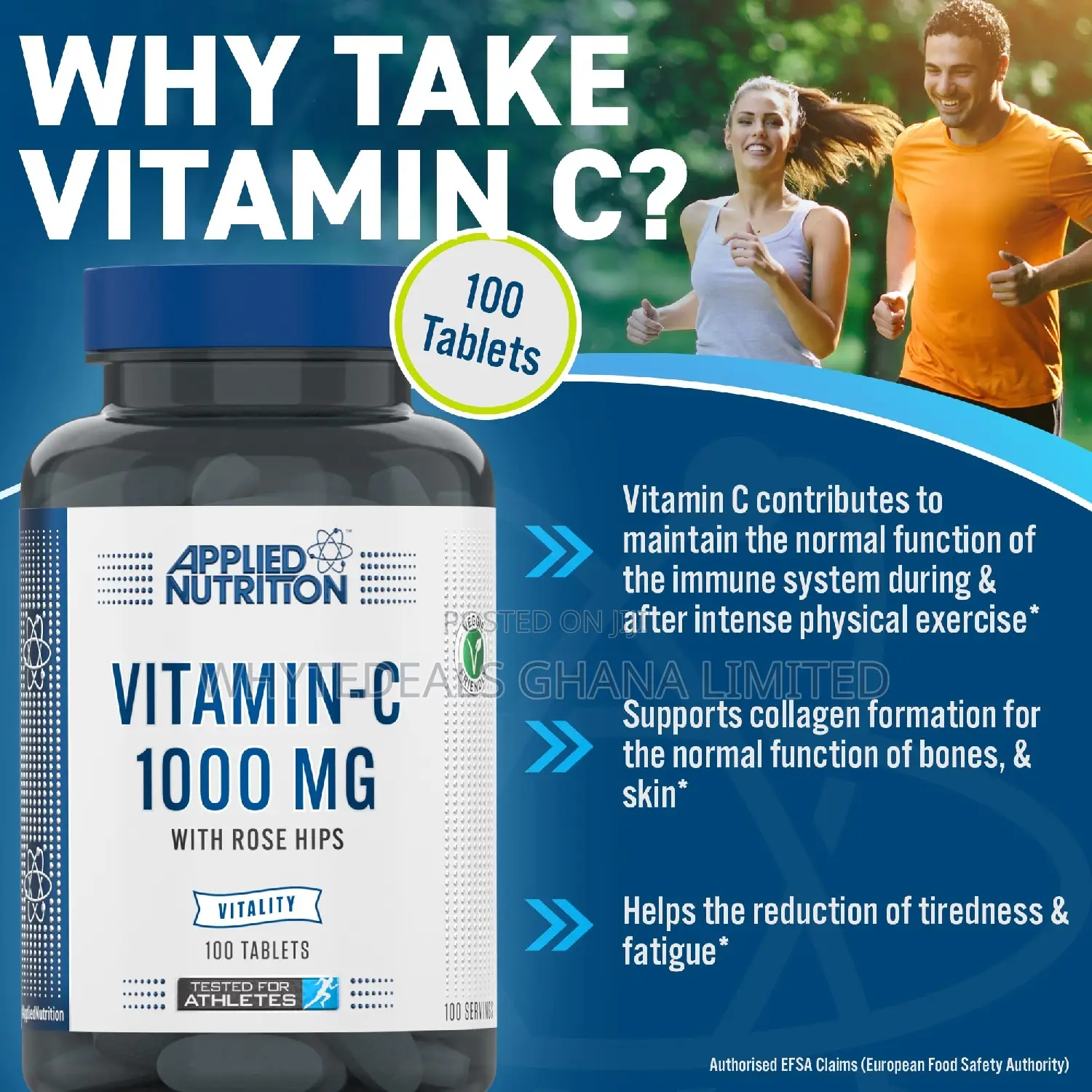 Applied Nutrition Vitamin-C 1000mg-Boost Immune System,Bones