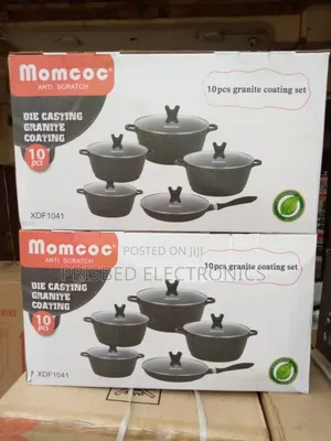 Momcoc 10pcs Die-Casting Aluminum Cookware Set