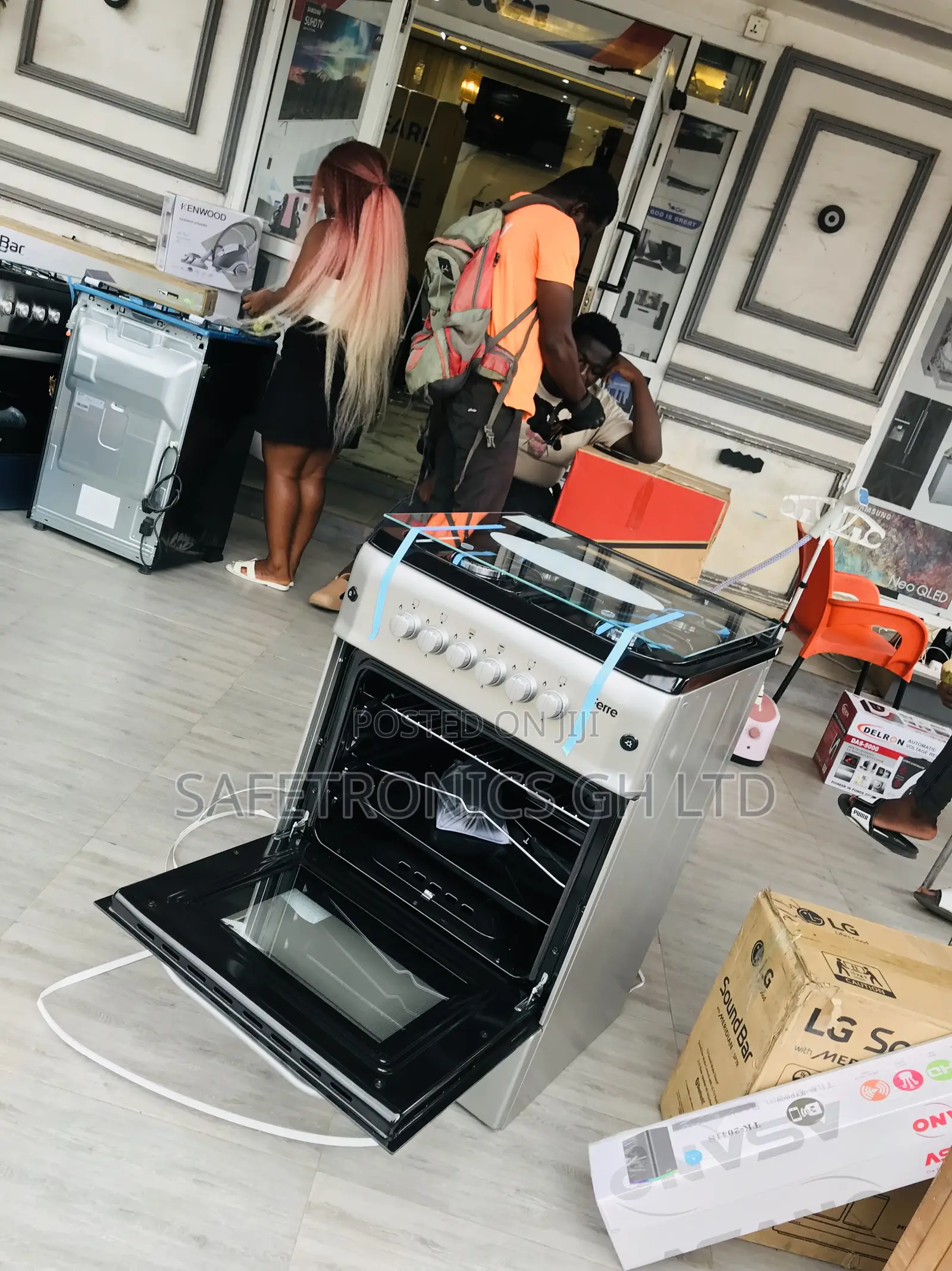 Ferre 60by60 4 Gas Oven/Grill (Gray) Affordable 