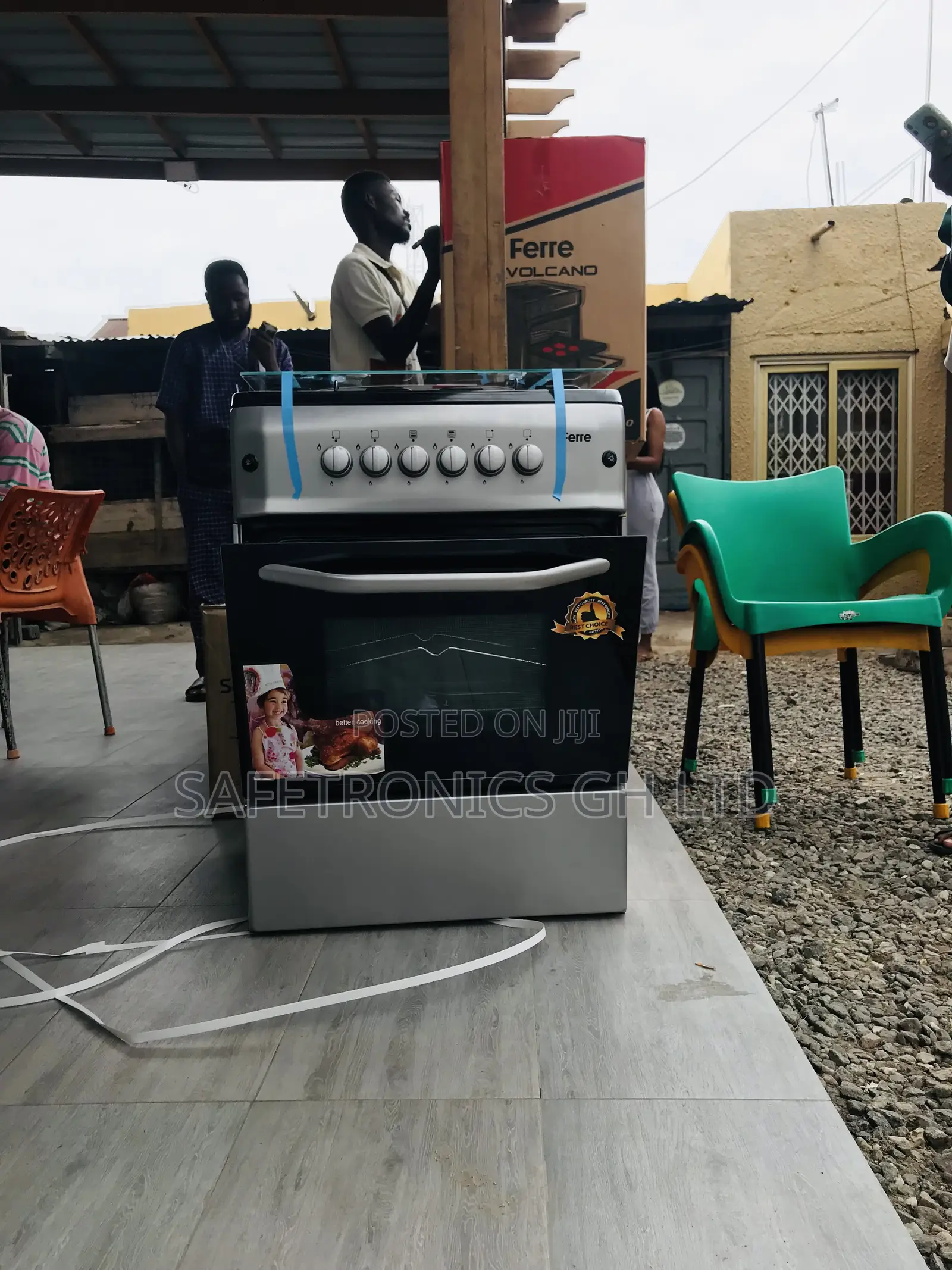 Sealed 60by60 (Gray) Ferre 4 Gas Burner Oven/Grill 