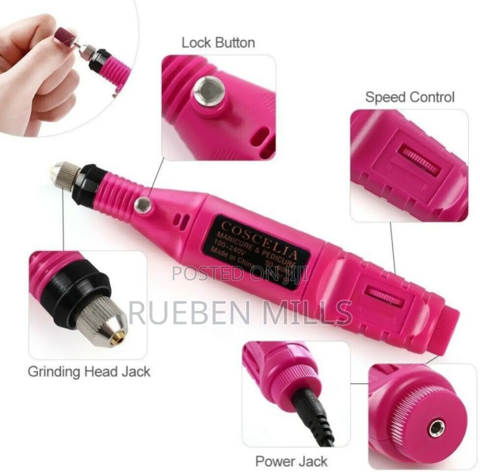 Manicure Pedicure Nail Drill File Pen Set