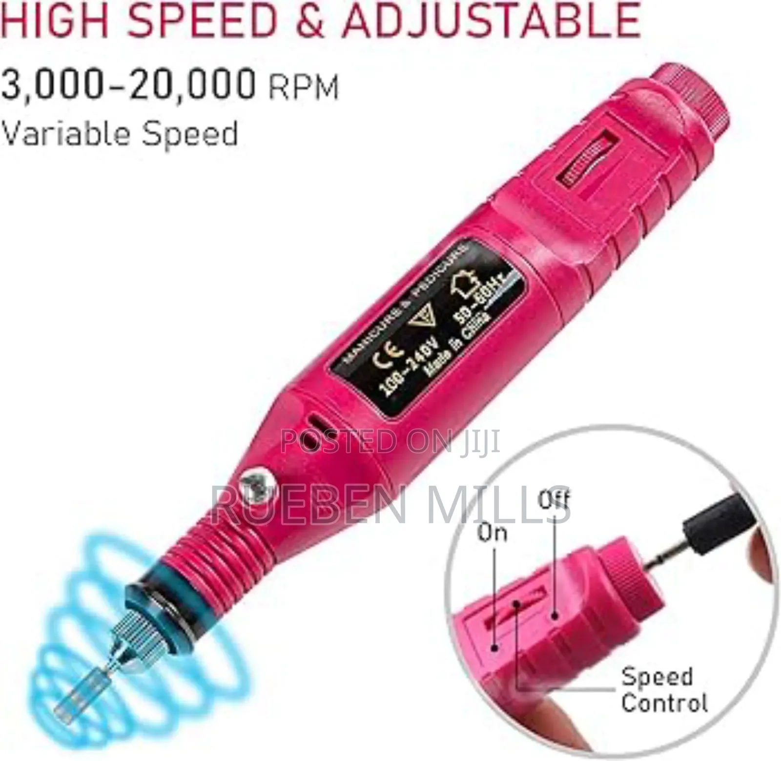Manicure Pedicure Nail Drill File Pen Set