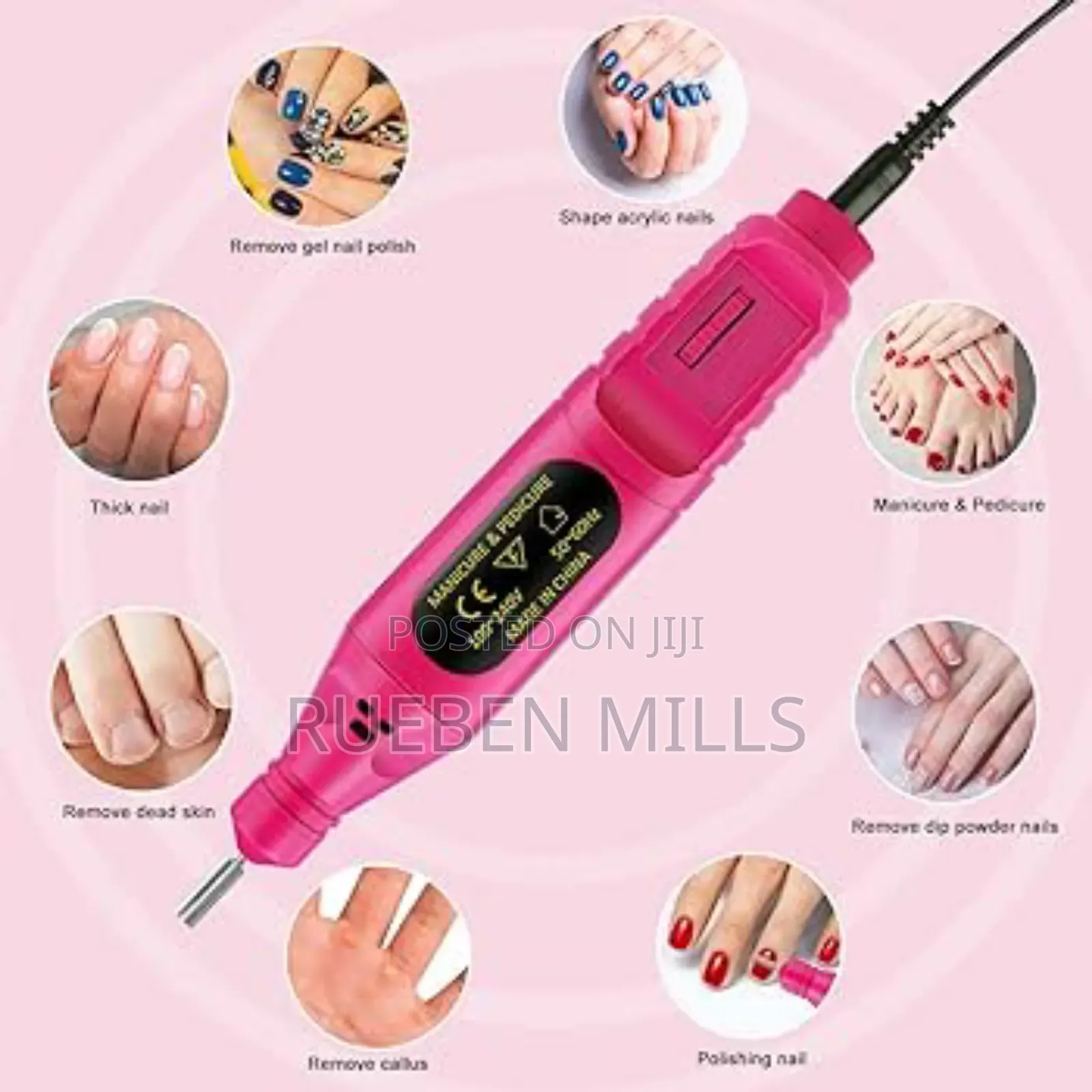 Manicure Pedicure Nail Drill File Pen Set