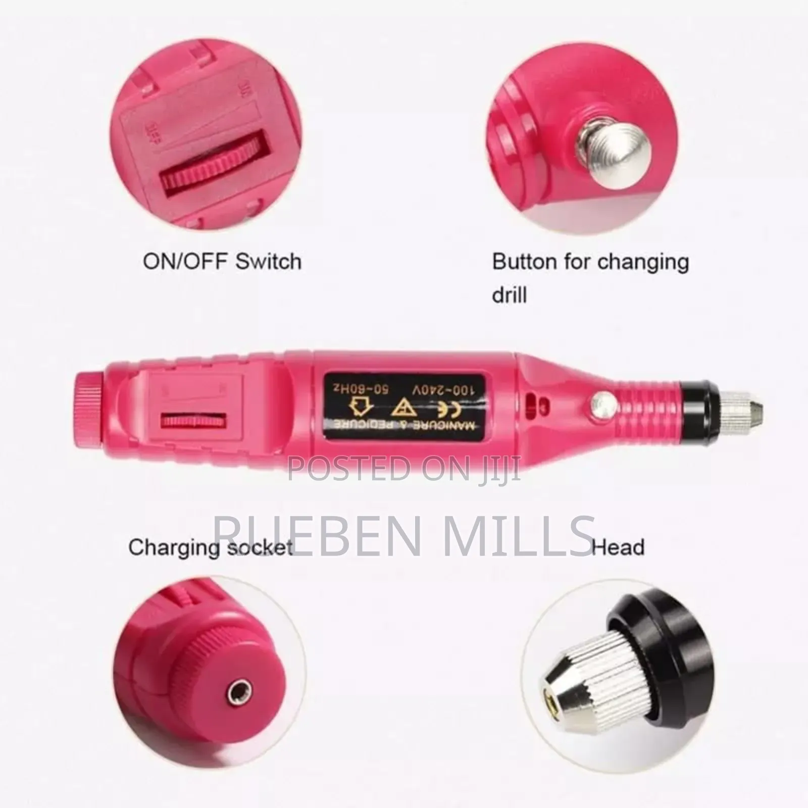 Manicure Pedicure Nail Drill File Pen Set