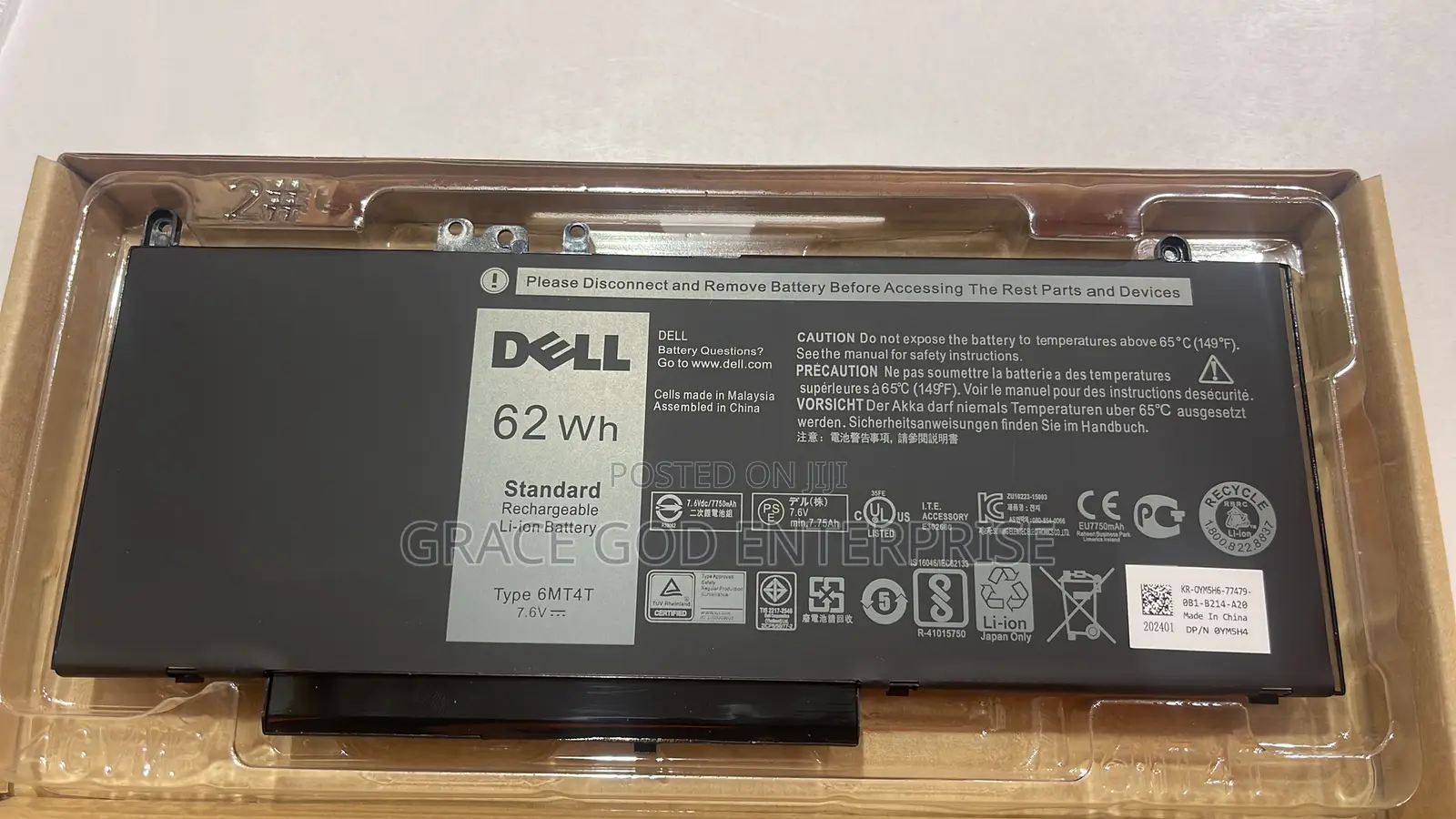 Original Dell Battery 6MT4T E5470 E5570 Precision 3510