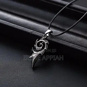 Black Leather Necklace For Men And Ladies