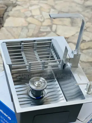 Complete Kitchen Sink - Silver Single Bowl - Cabinet Sink