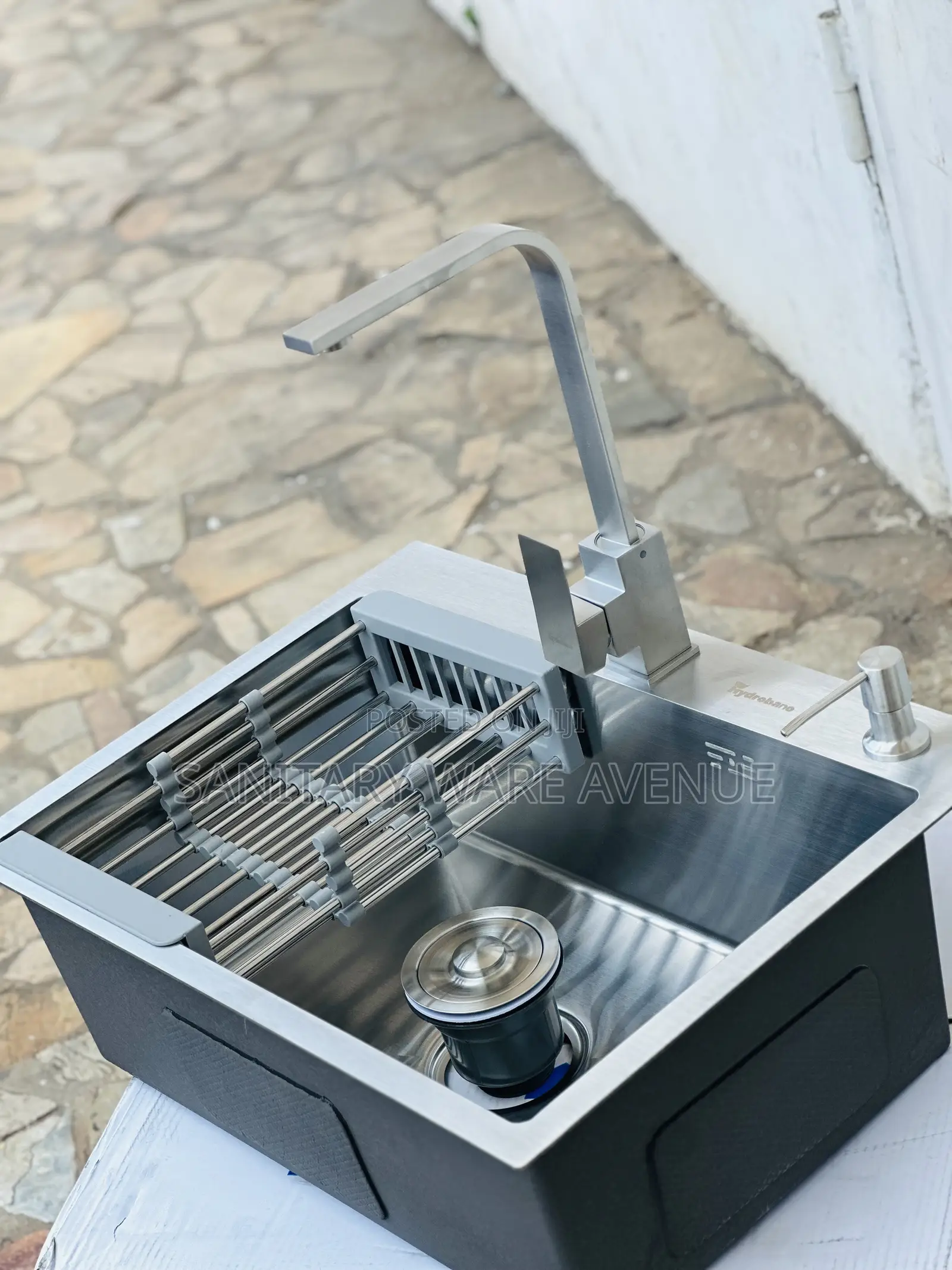 Complete Kitchen Sink - Silver Single Bowl - Cabinet Sink