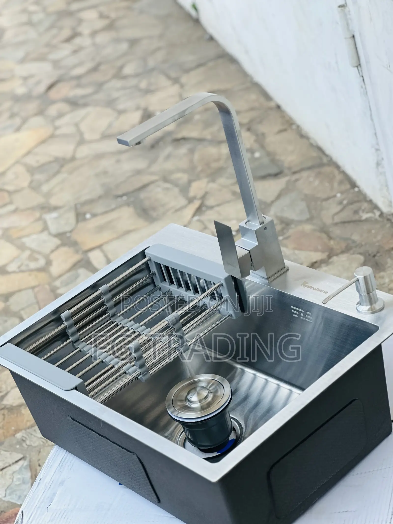 Complete Kitchen Sink - Silver Single Bowl - Cabinet Sink