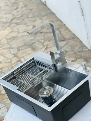 Complete Kitchen Sink - Silver Single Bowl - Cabinet Sink