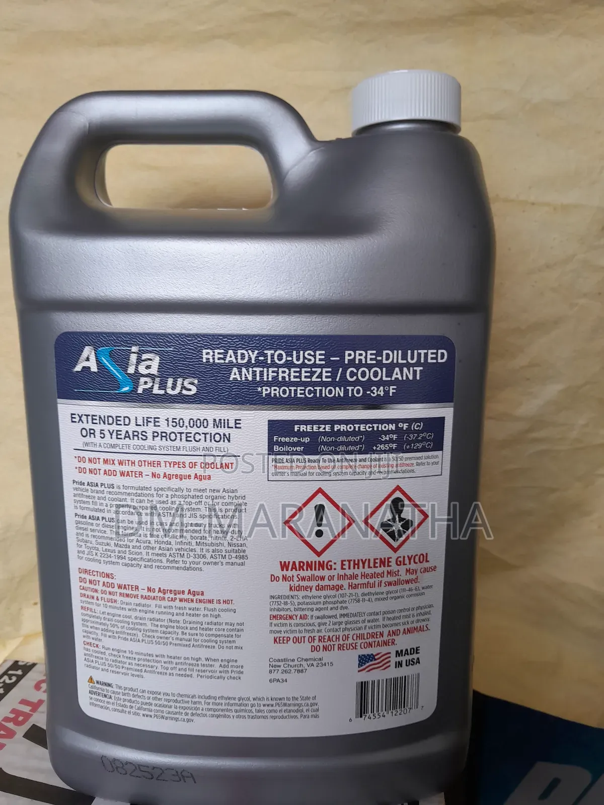 Blue Coolant 4liters Asia Plus