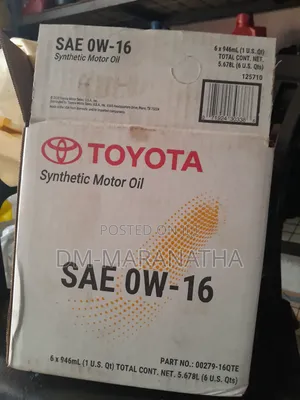 0w-16 Full Box Toyota Full Synthetic Engine Oil 1liter