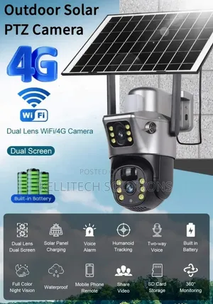 Dual Lens 4G Solar Powered CCTV Camera
